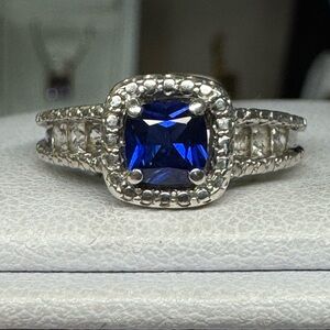 925 Blue Sapphire Ring